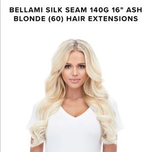BELLAMI silk seam clip in extensions in 16” Ash Blonde